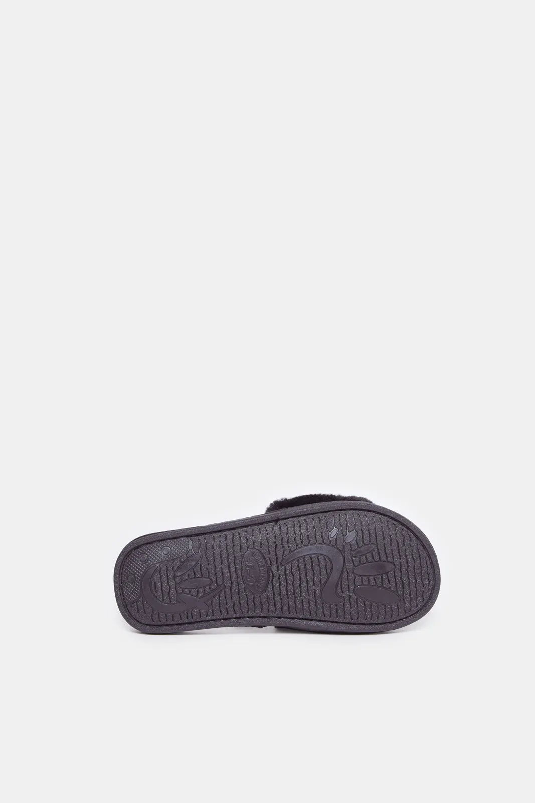 Women Black Solid Textured Slipper sold by Redtag product image thumbnail 5