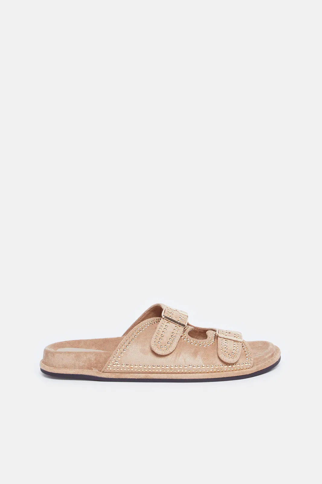 Women Brown Stud Comfort Mule sold by Redtag