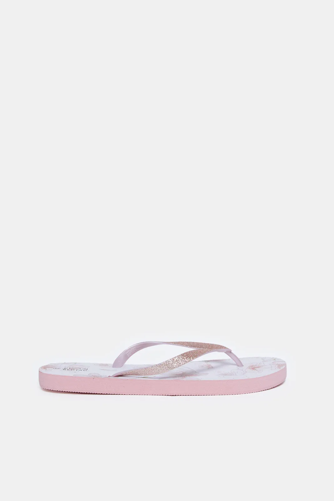 Women Pink Glitter Ever Top Flip Flop sold by Redtag