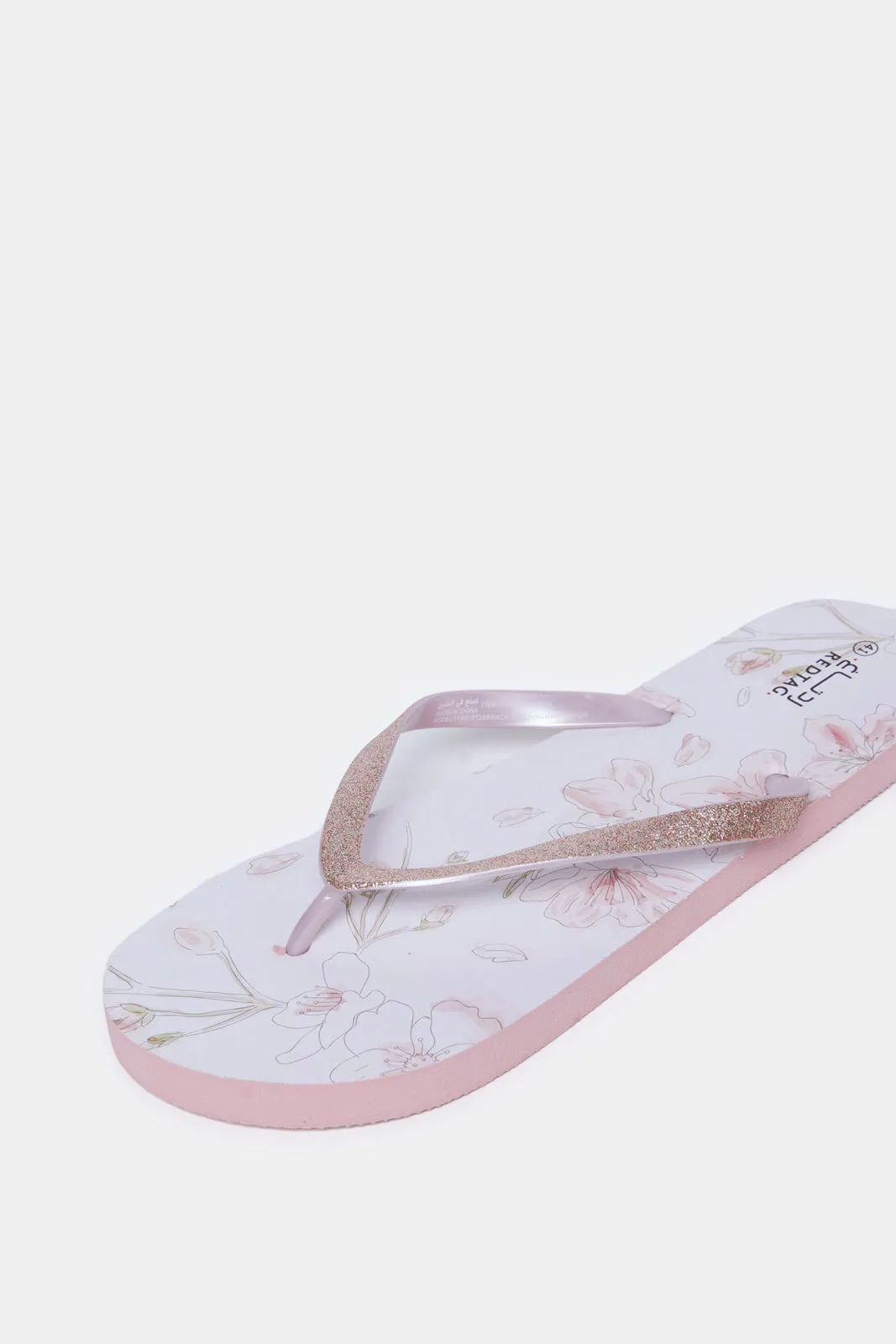 Women Pink Glitter Ever Top Flip Flop sold by Redtag product image thumbnail 3