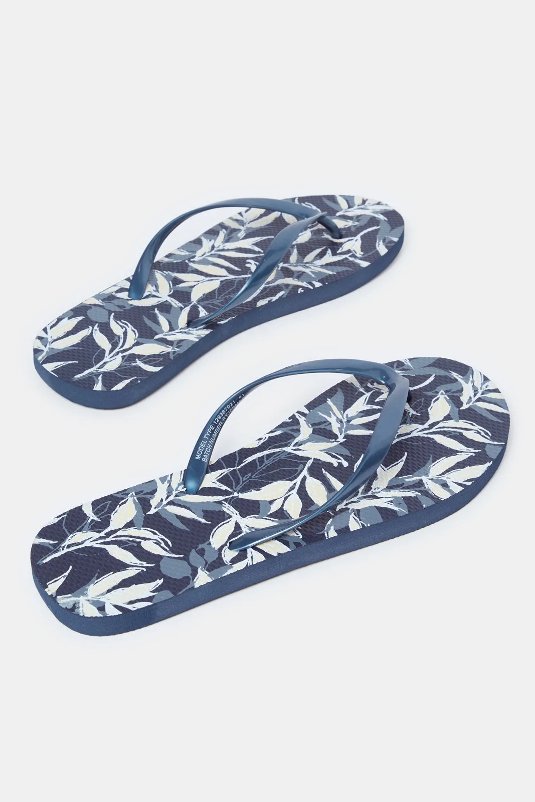 Women Navy Floral Print Flip Flop sold by Redtag product image thumbnail 4