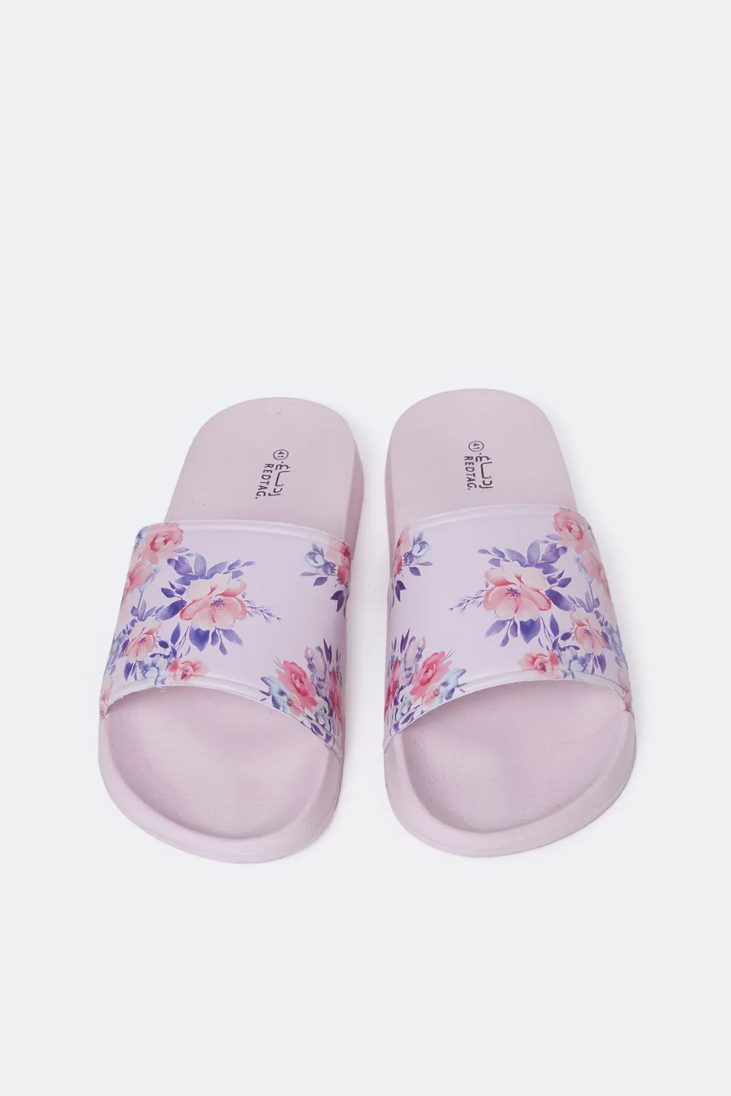 Women Pink Floral Print Slide sold by Redtag product image thumbnail 2