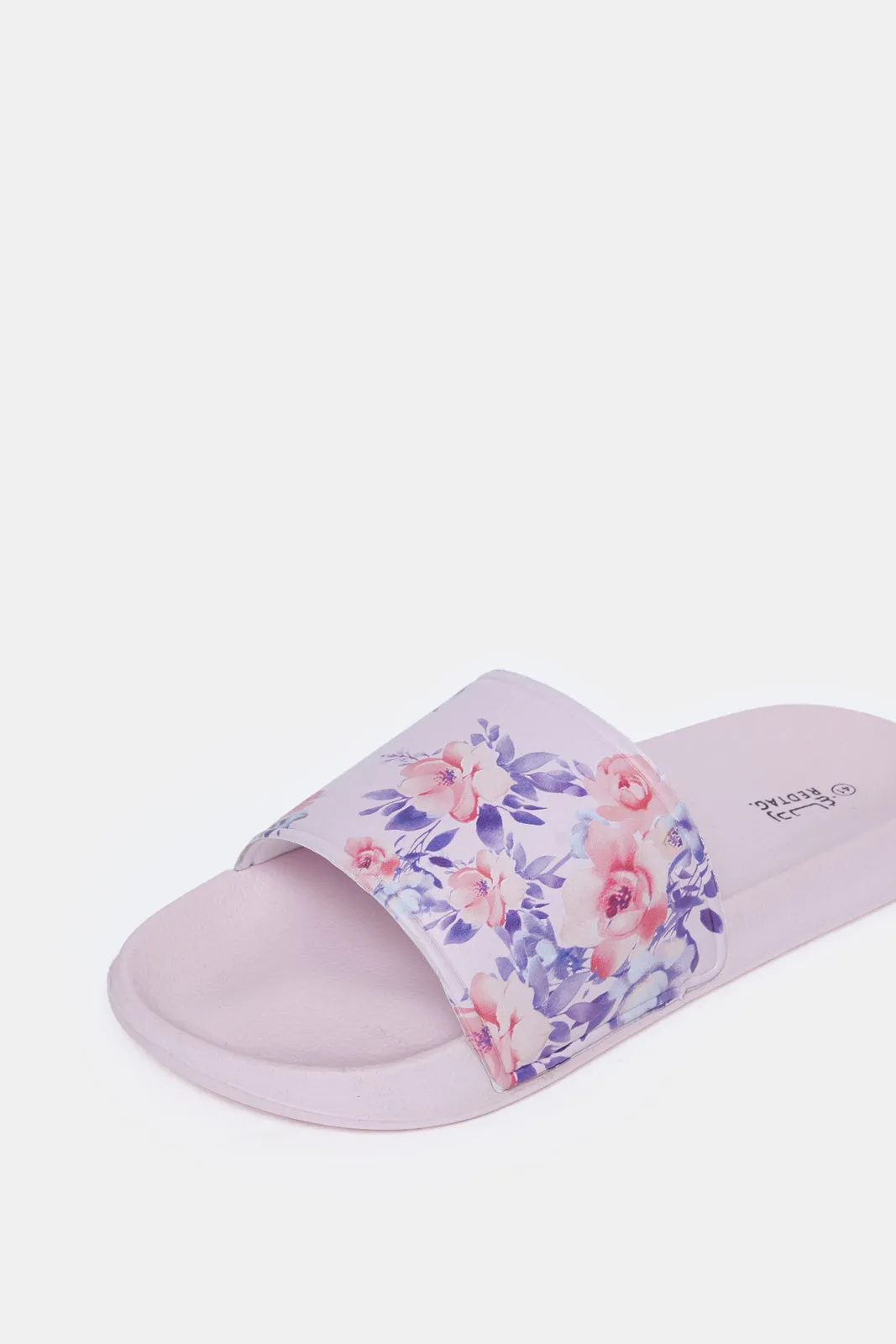 Women Pink Floral Print Slide sold by Redtag product image thumbnail 3