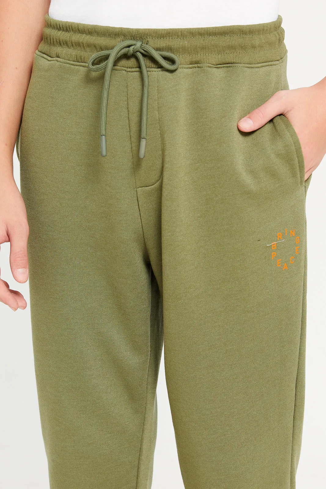 Senior Boys Olive Table Active Pants sold by Redtag product image thumbnail 4