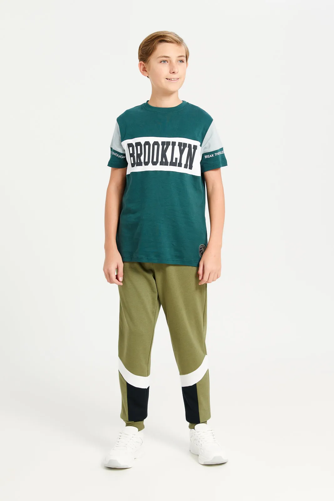 Senior Boys Olive Table Active Pants sold by Redtag product image thumbnail 2