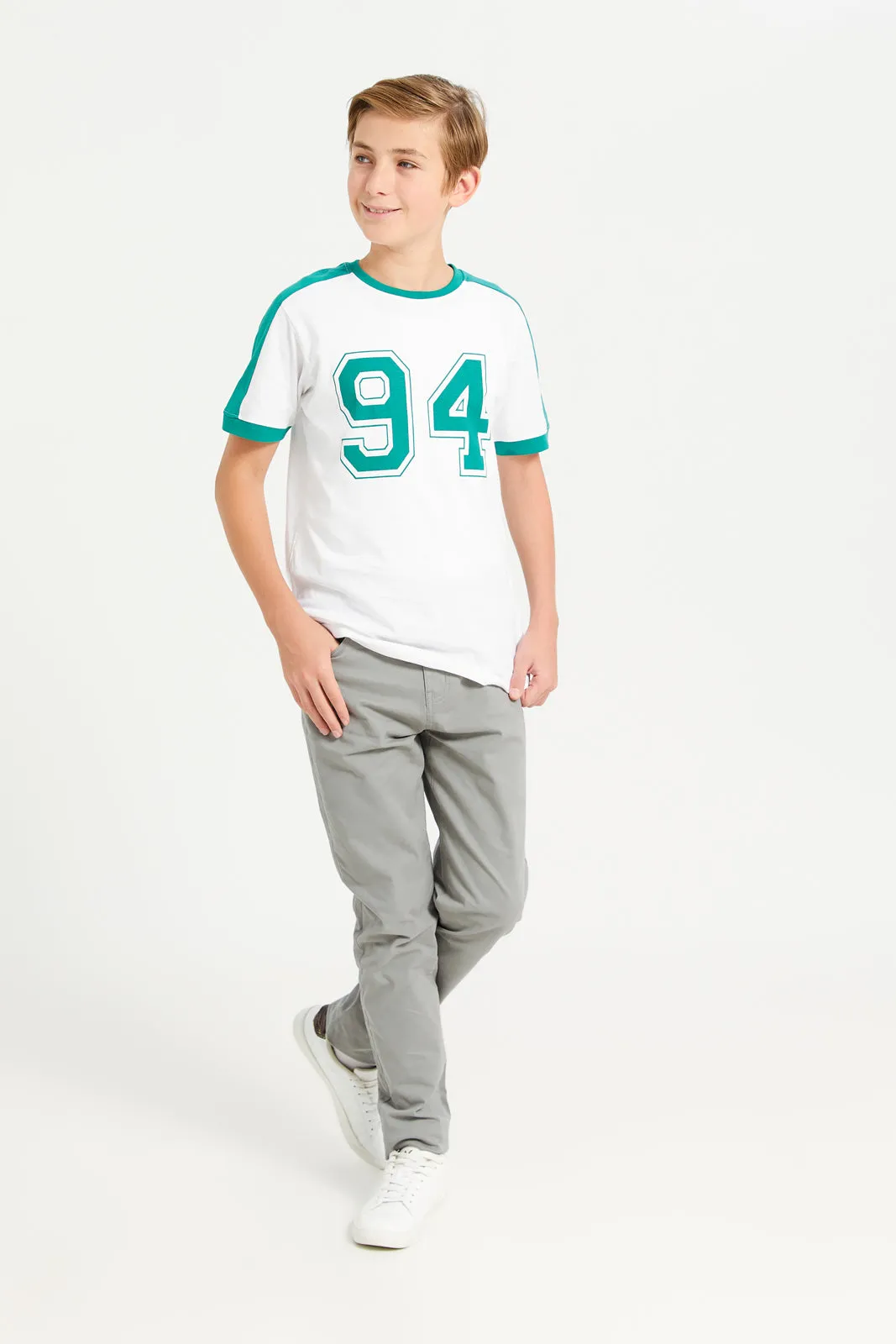 Senior Boys White KSA Printed T-Shirt sold by Redtag product image thumbnail 2