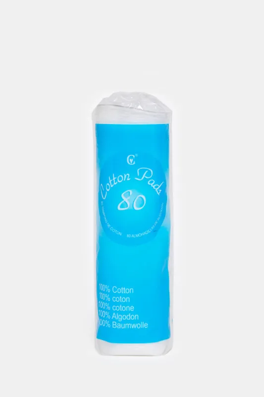 White Cotton Pads Set (75 Piece) made by Redtag