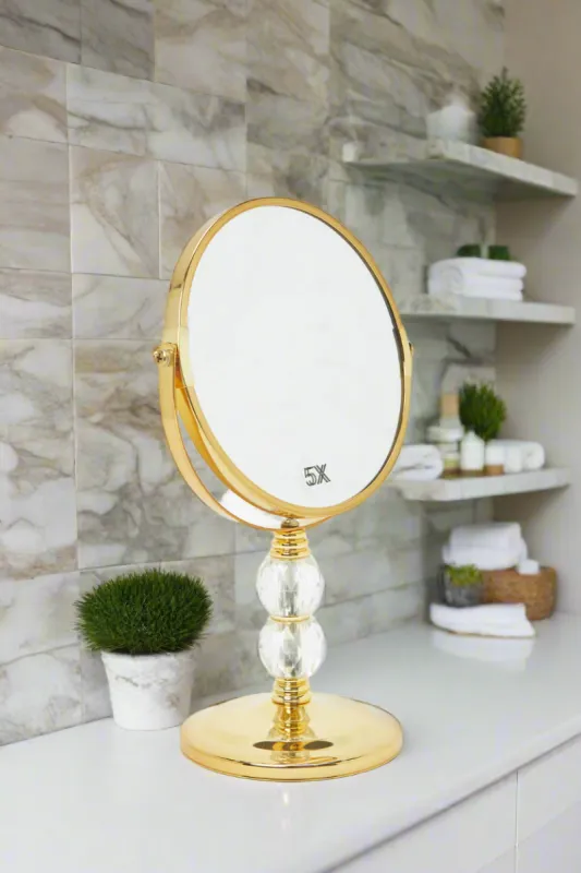 Gold Double Side Table Mirror sold by Redtag