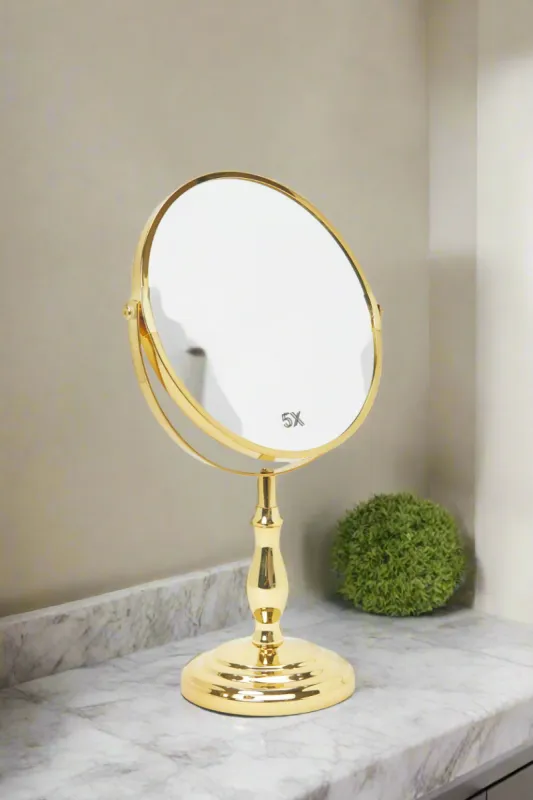Gold Double Side Table Mirror sold by Redtag