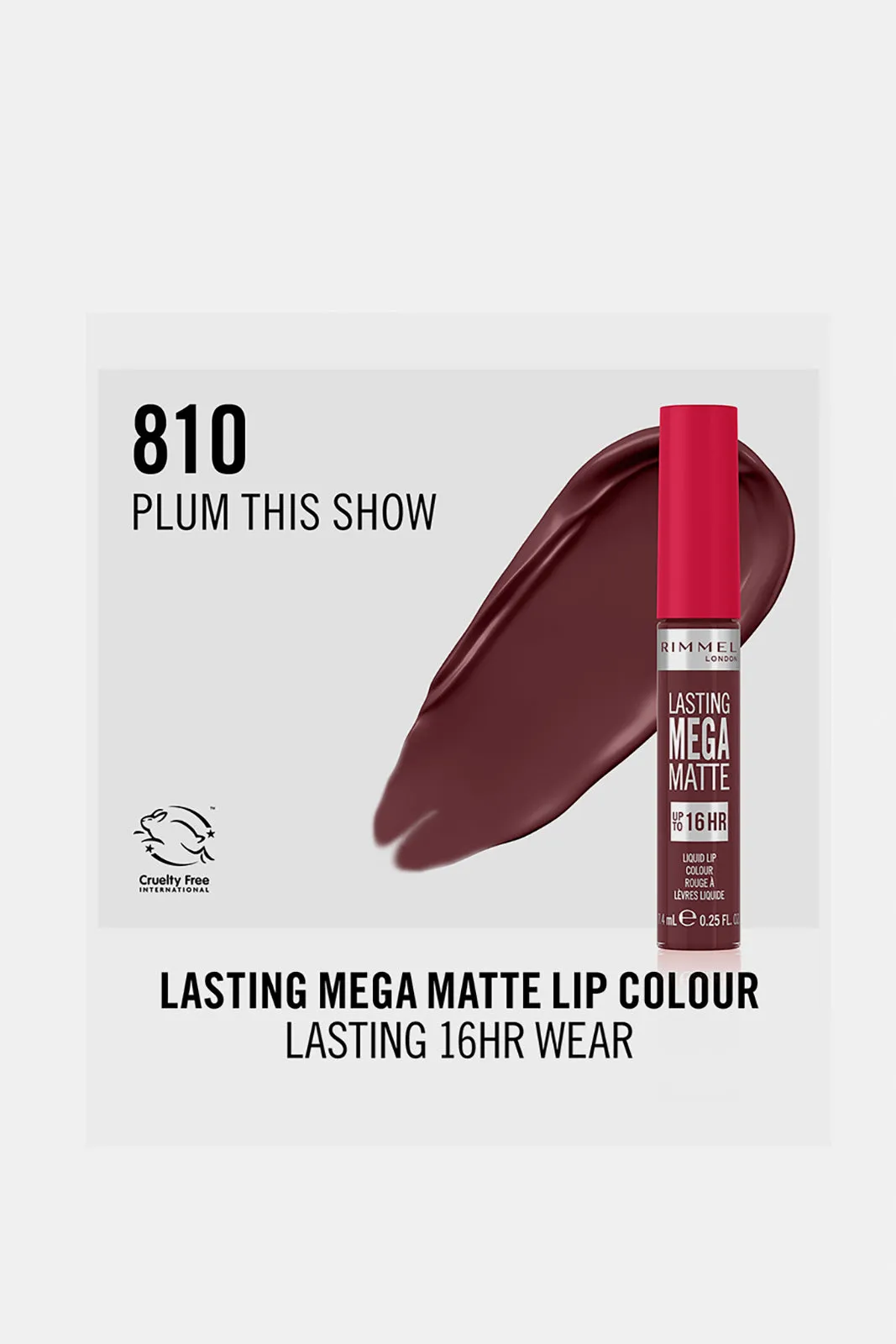 Rimmel Lasting Mega Matte Liquid Lipstick - 810 Plum This Show sold by Redtag product image thumbnail 3
