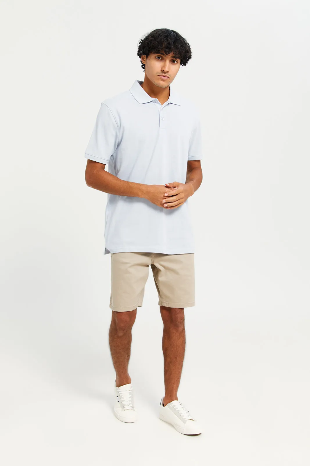 Men Grey Collared Short Sleeve Polo Shirt sold by Redtag product image thumbnail 2