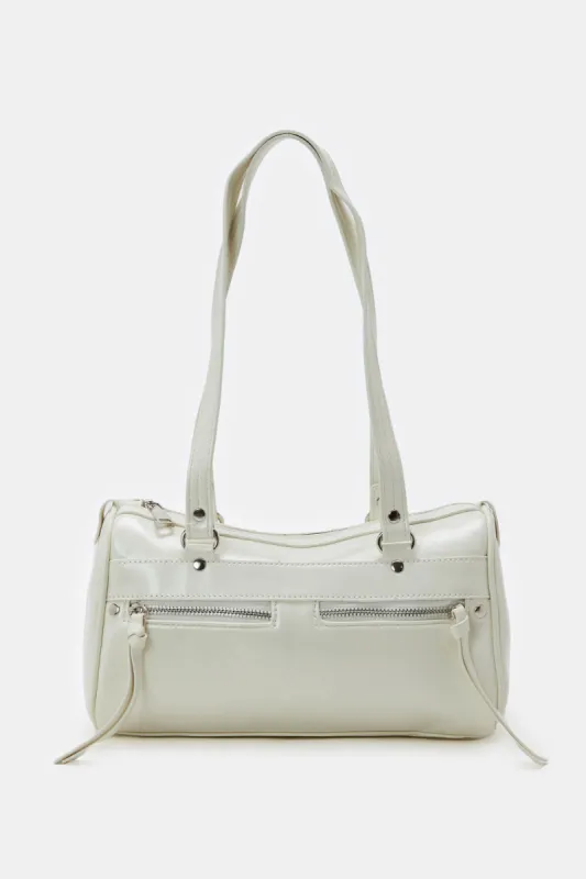 Women White Embellished Bag sold by Redtag