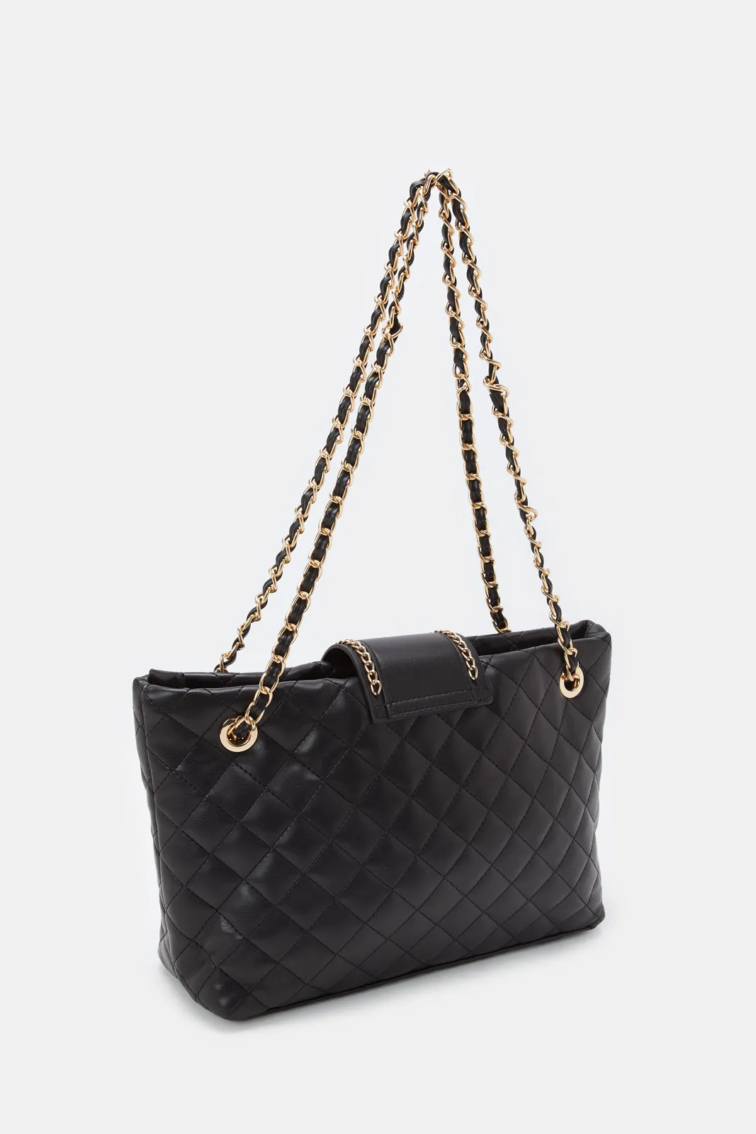 Women Black Textured Hand Bag sold by Redtag product image thumbnail 2