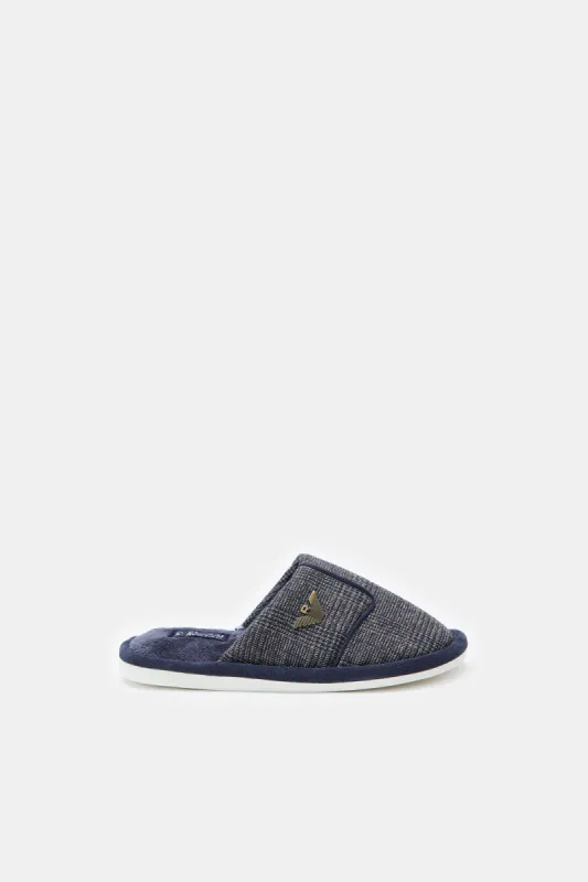 Senior Boys Navy Mule Slippers sold by Redtag