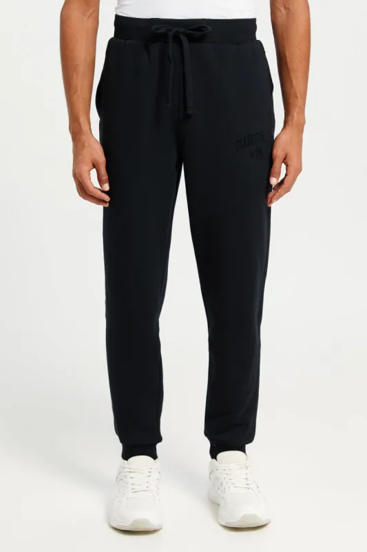 Men Black Basic Track jogger sold by Redtag