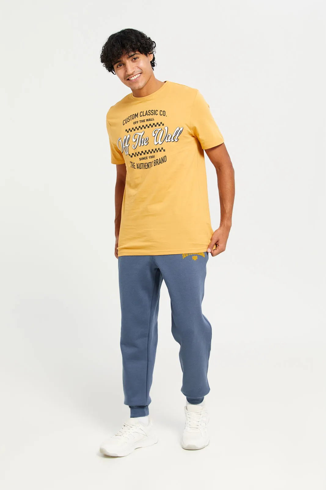 Men Mustard Printed T-Shirt sold by Redtag product image thumbnail 2