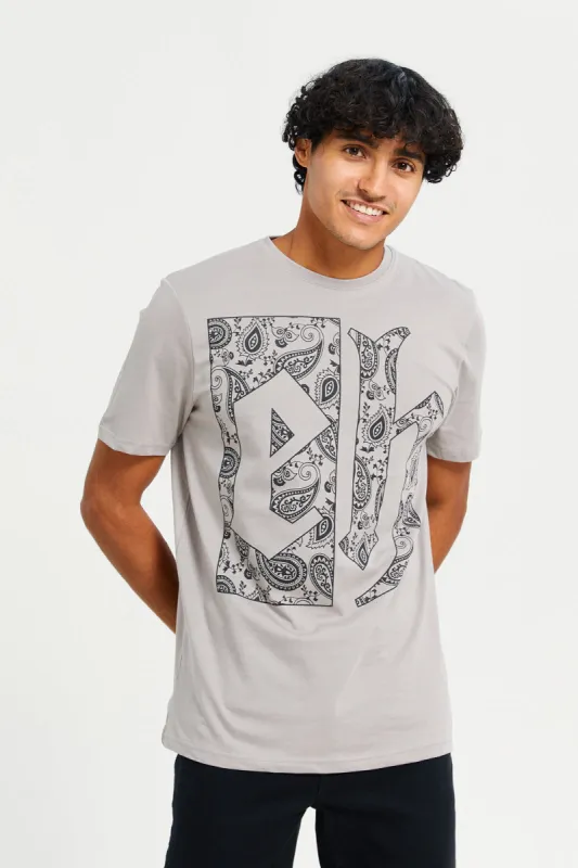 Men Grey Printed T-Shirt sold by Redtag