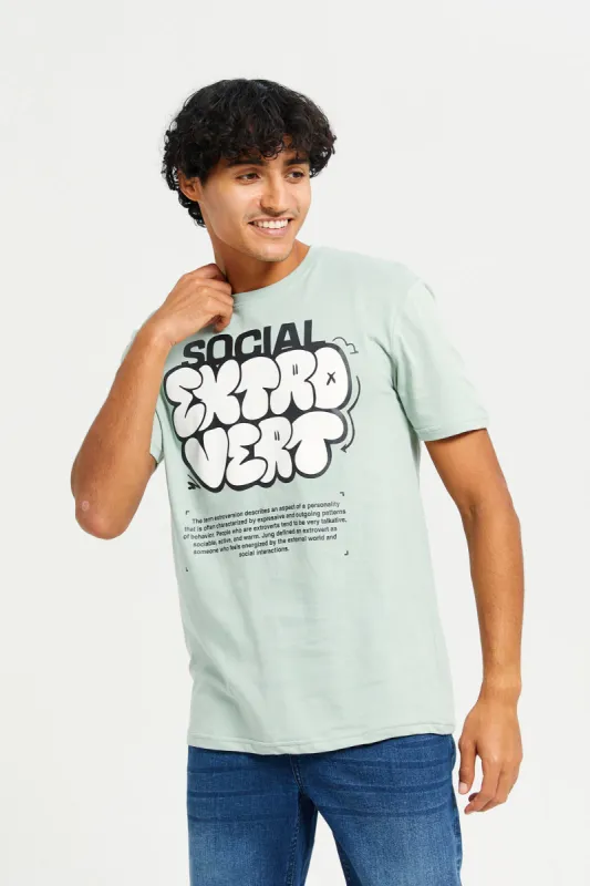 Men Mint Printed T-Shirt sold by Redtag