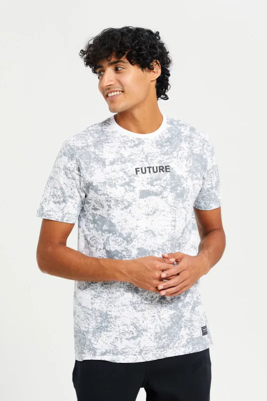 Men White Printed T-Shirt sold by Redtag