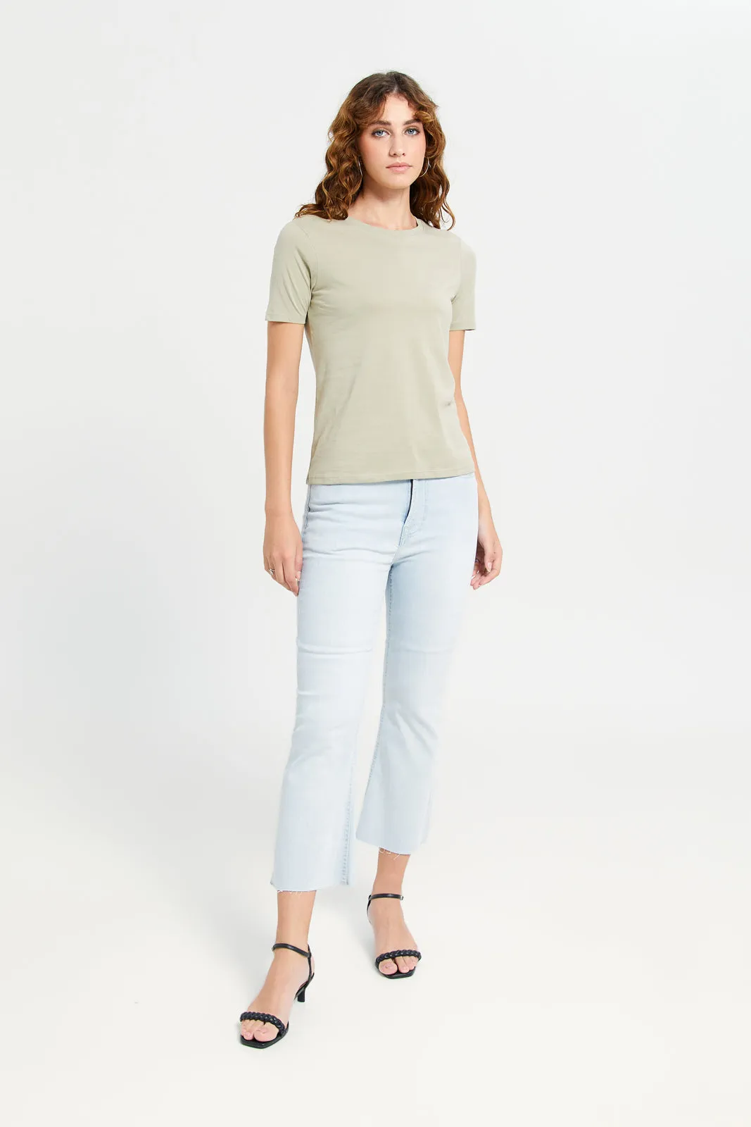 Women Green Basic T-Shirt sold by Redtag product image thumbnail 2