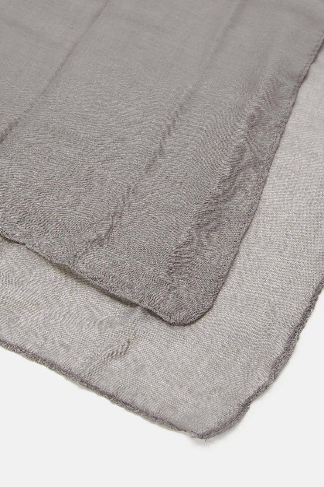 Women Grey Plain Scarf sold by Redtag product image thumbnail 4