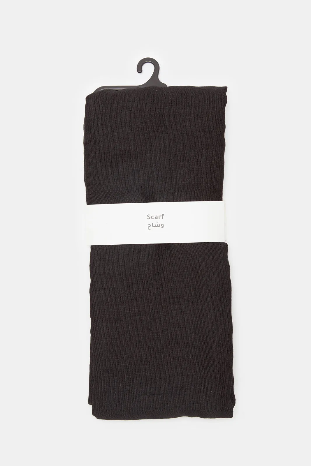 Women Black Plain Scarf sold by Redtag