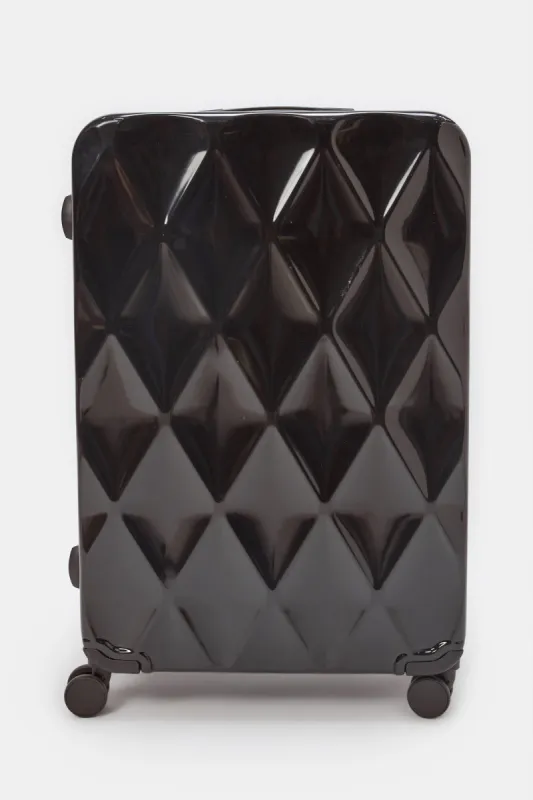 Black Textured Trolley Luggage 28 Inch sold by Redtag