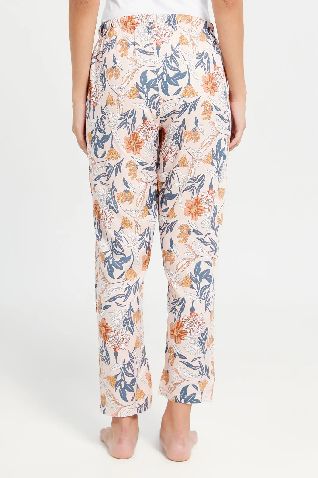 Women Pink Floral Print Pyjama Bottom sold by Redtag product image thumbnail 3