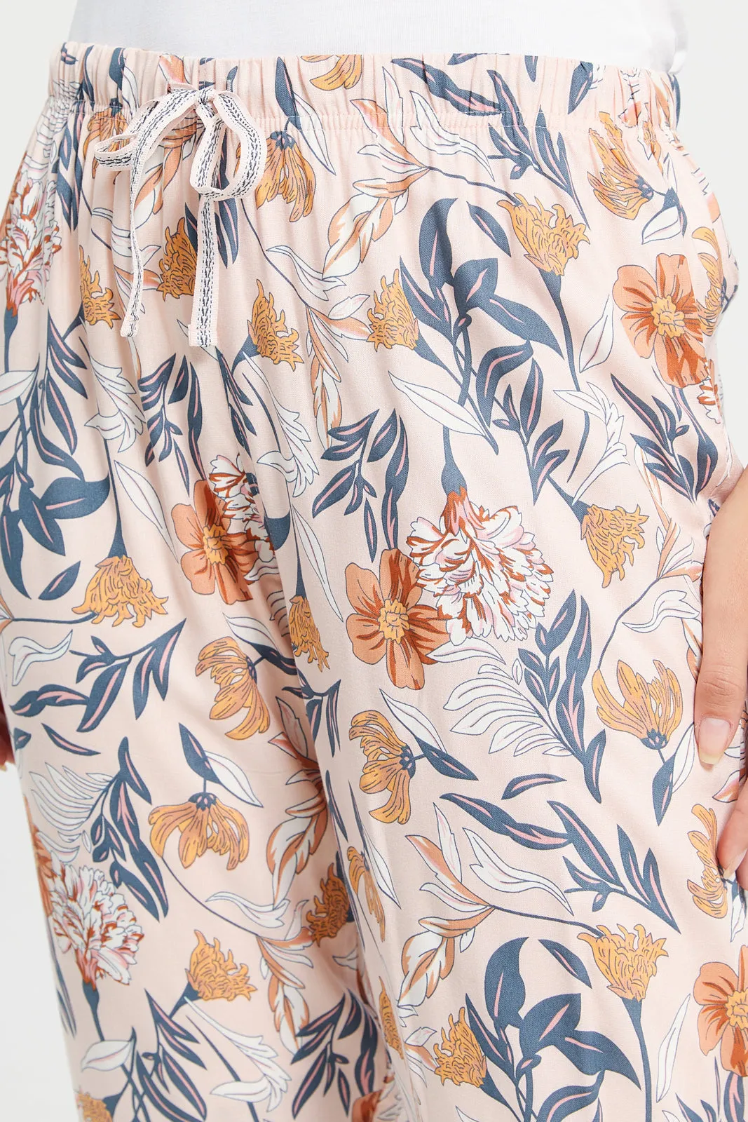 Women Pink Floral Print Pyjama Bottom sold by Redtag product image thumbnail 4