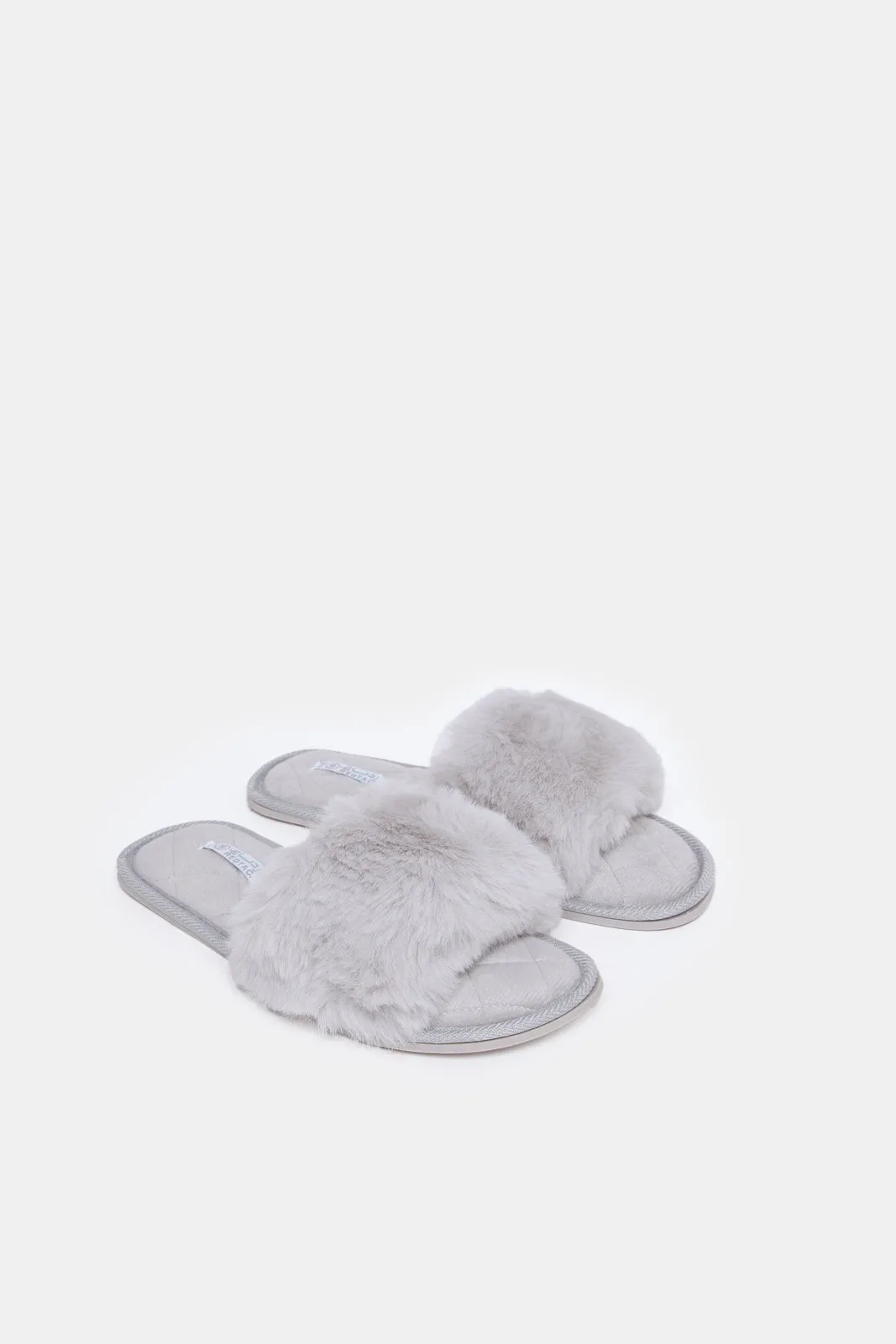 Women Grey Fur Slipper sold by Redtag product image thumbnail 2