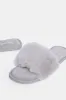 Women Grey Fur Slipper sold by Redtag