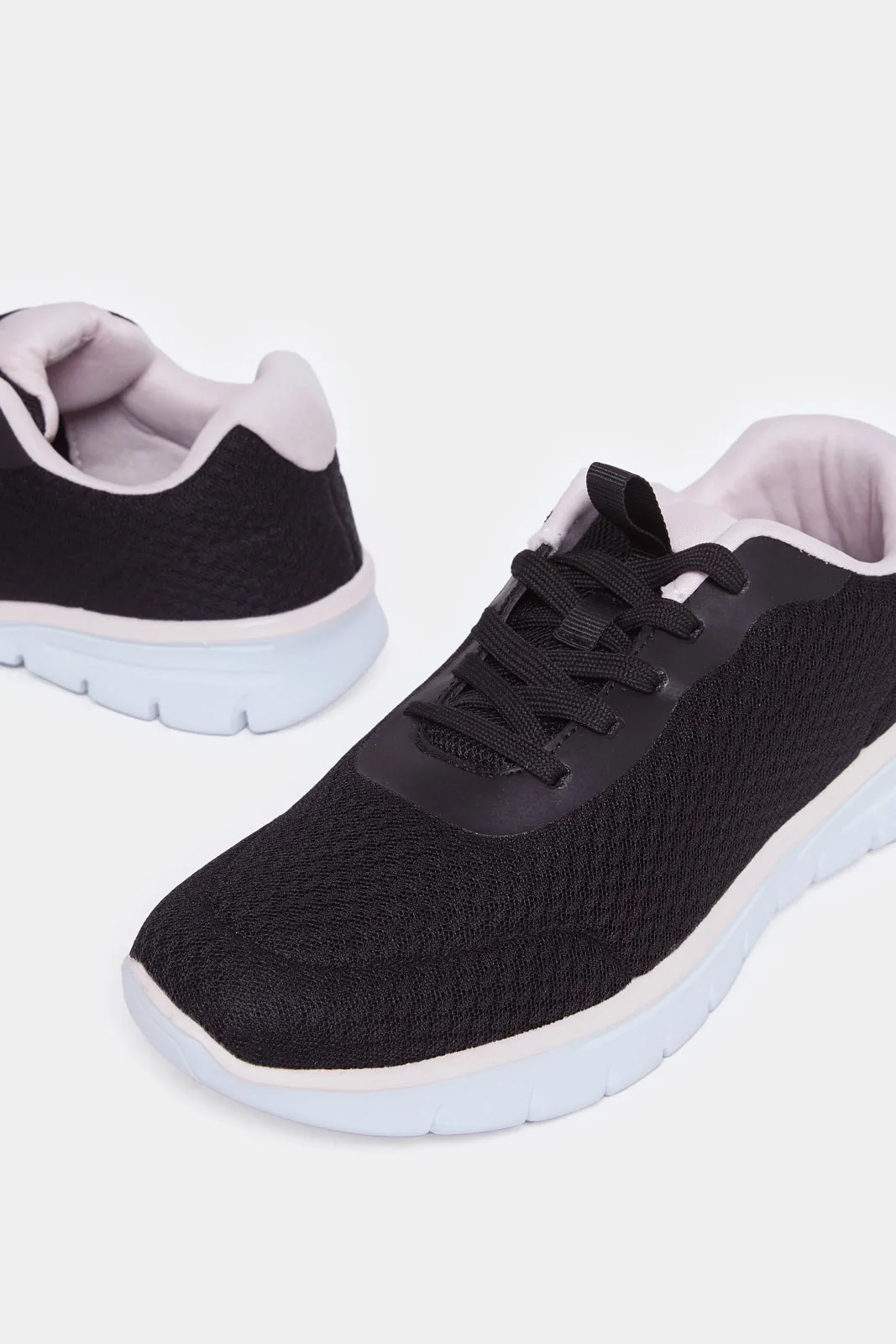Women Black Lace Up Trainer sold by Redtag product image thumbnail 3