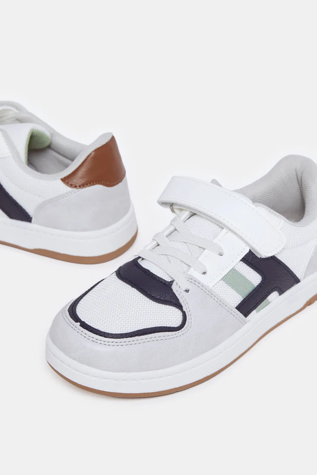 Boys Grey Colour Block Skate Shoes sold by Redtag product image thumbnail 3