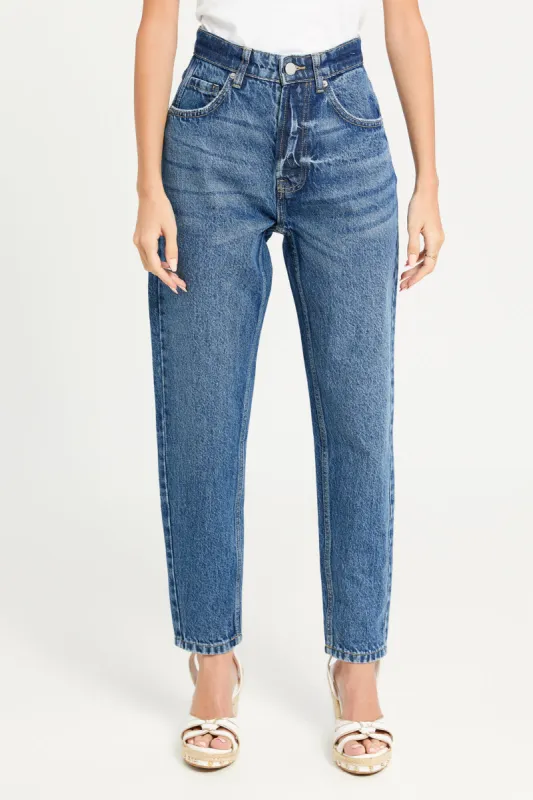 Women Blue Baggy Fit Jeans sold by Redtag