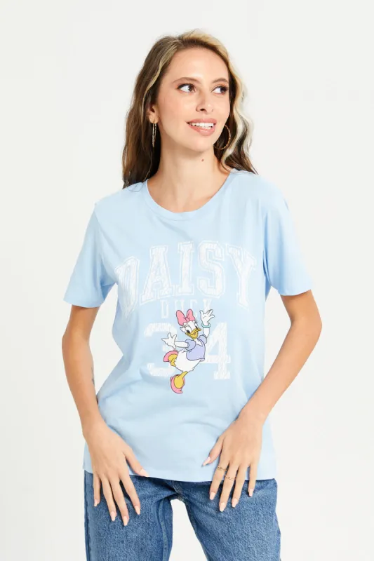 Women Blue Daisy Duck Printed T-Shirt sold by Redtag