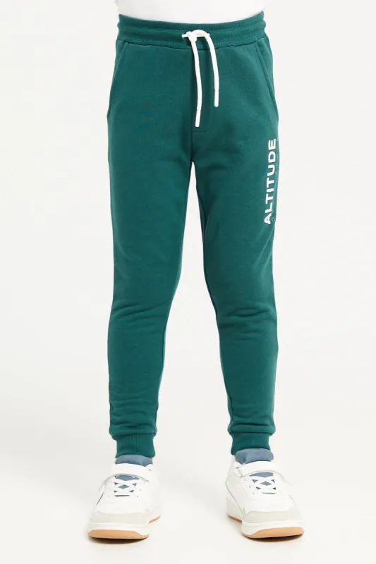 Boys Green Side Print Active Pant sold by Redtag