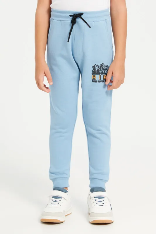 Boys Blue Side Print Active Pant sold by Redtag