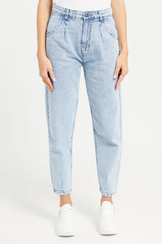 Women Blue Slouchy Jeans sold by Redtag