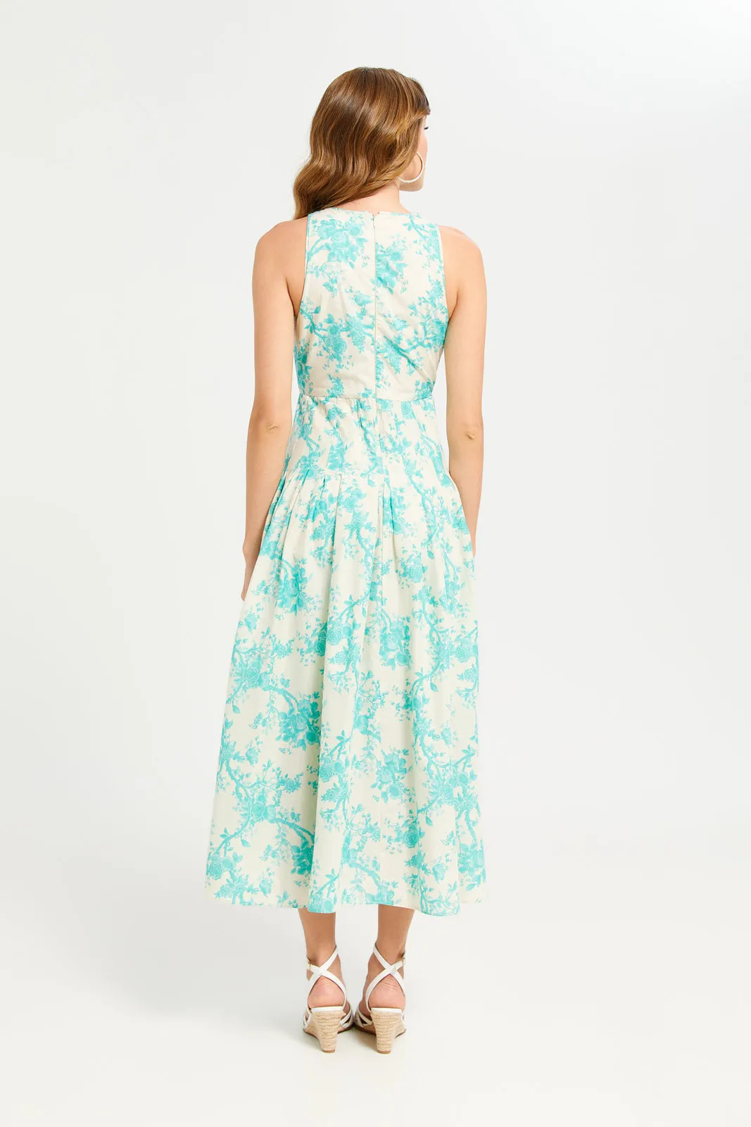 Women Pink Printed Sleeveless Long Dress sold by Redtag product image thumbnail 3