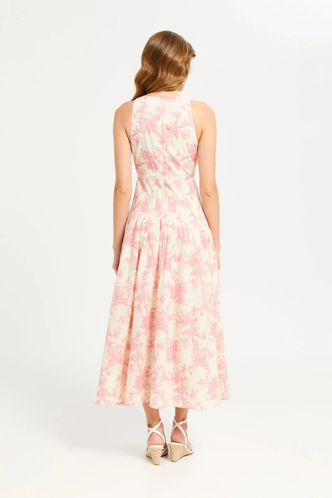 Women Pink Printed Sleeveless Long Dress sold by Redtag product image thumbnail 3