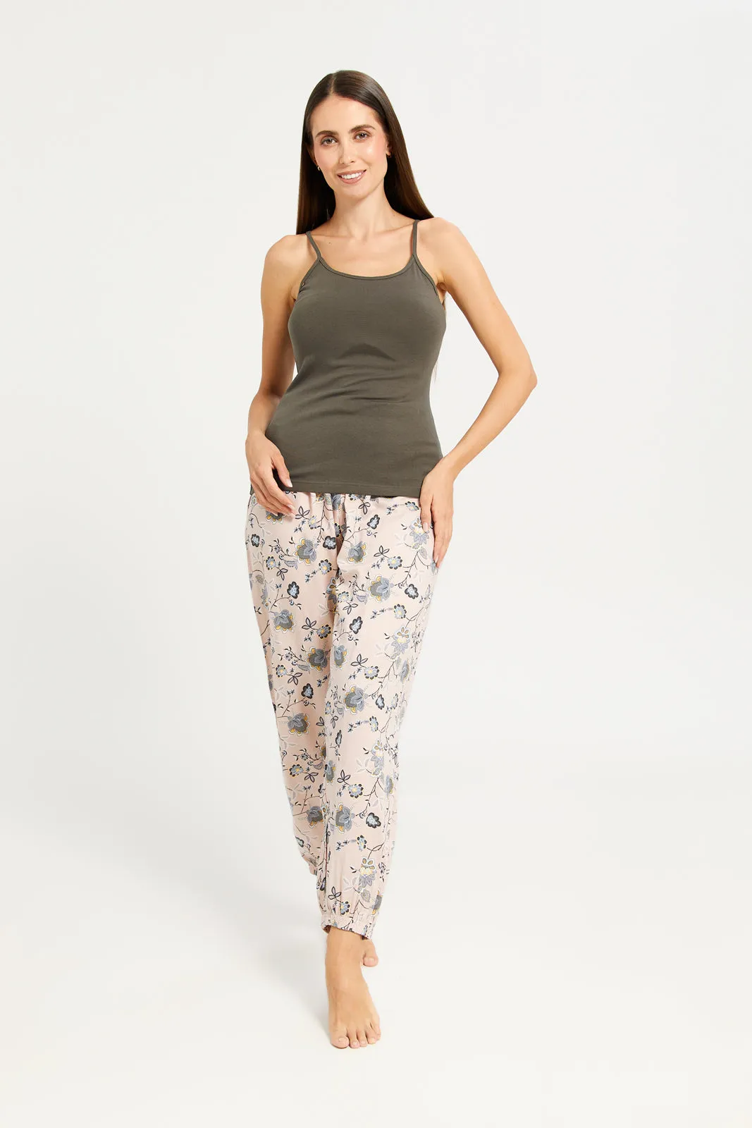 Women Olive Strappy Vest sold by Redtag product image thumbnail 2