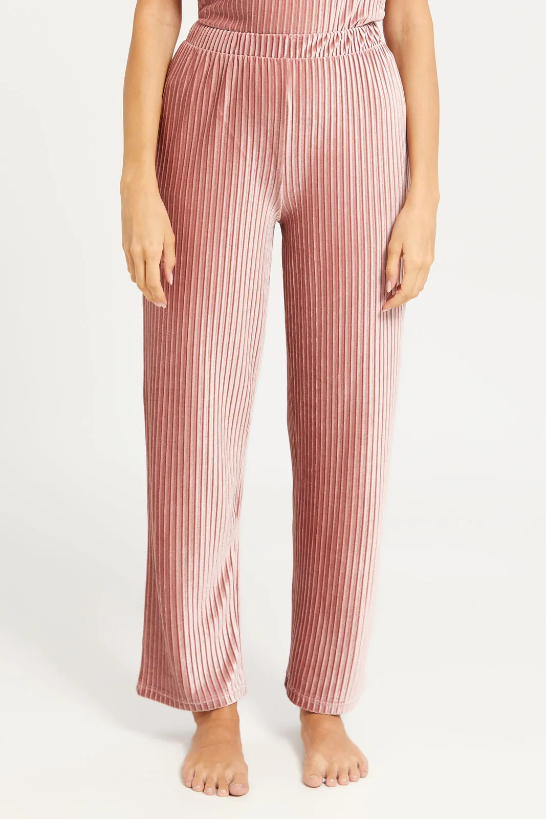 Women Pink Embellished Top With Long Pants Cami Set (2 Piece) sold by Redtag product image thumbnail 3