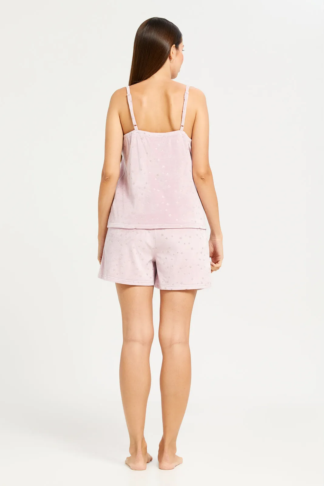 Women Pink With Foil Stars Cami Set (2 Piece) sold by Redtag product image thumbnail 4