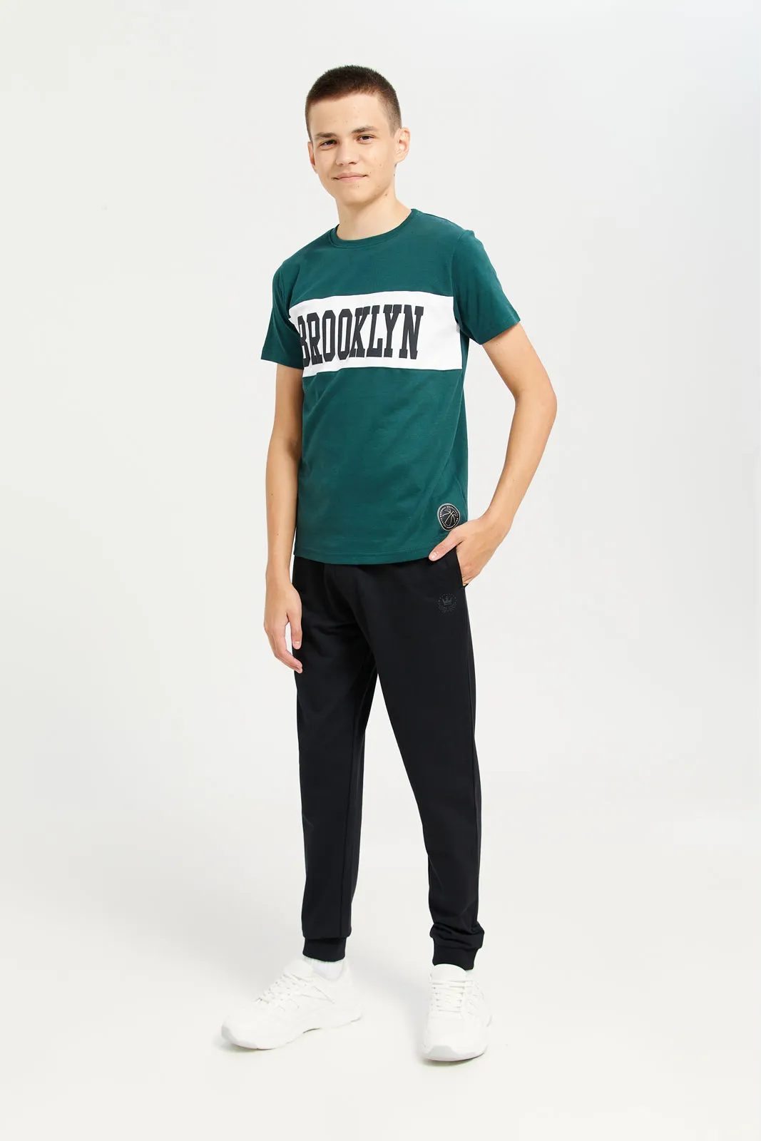 Senior Boys Green Printed T-Shirt sold by Redtag product image thumbnail 2