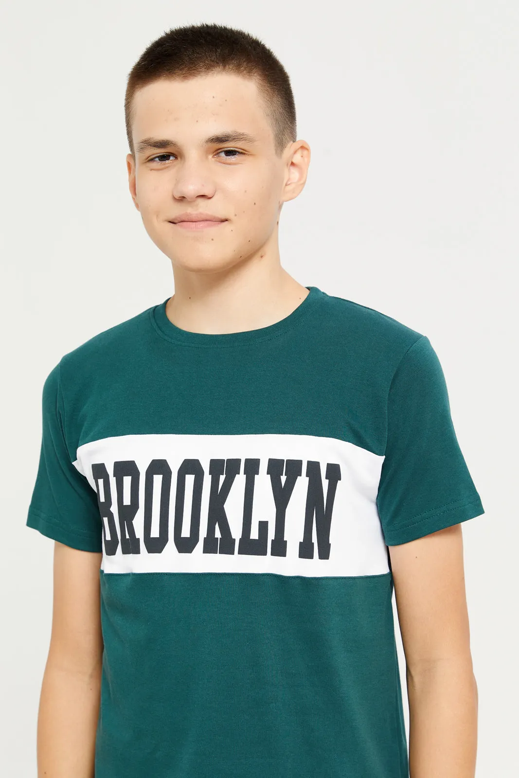 Senior Boys Green Printed T-Shirt sold by Redtag product image thumbnail 4