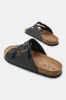 Men Black Cork Sandals With Buckle sold by Redtag