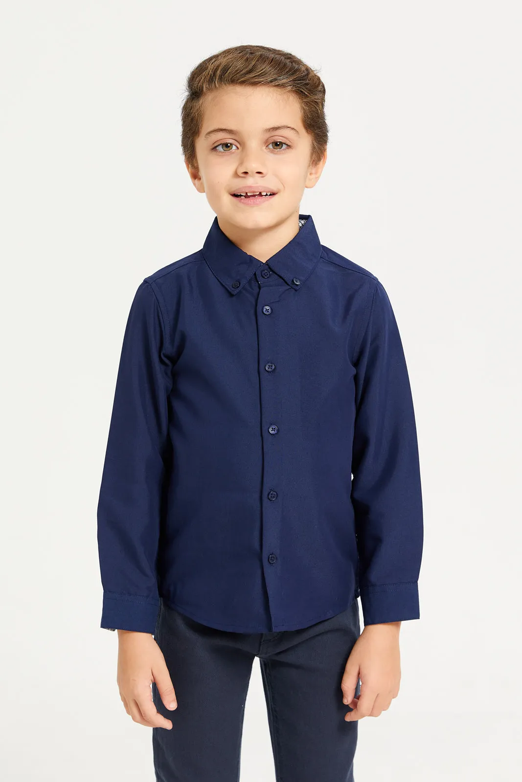 Boys Navy Classic Shirt sold by Redtag