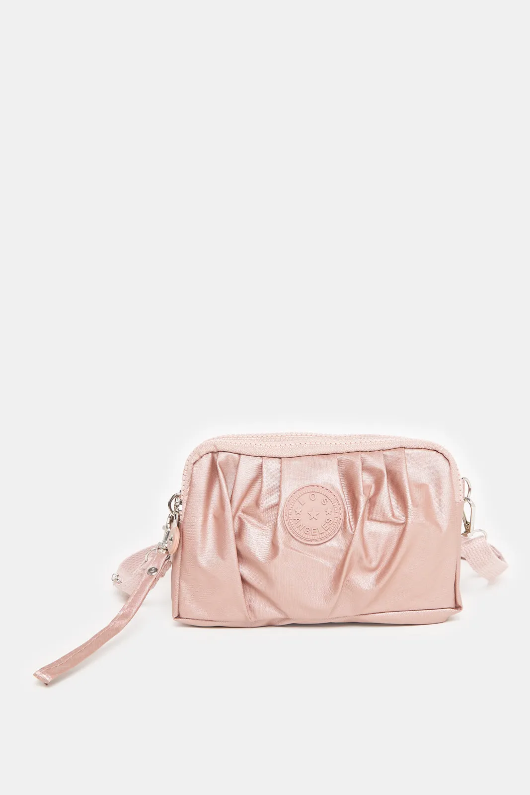 Women Pink Zipper Travel Pouch sold by Redtag