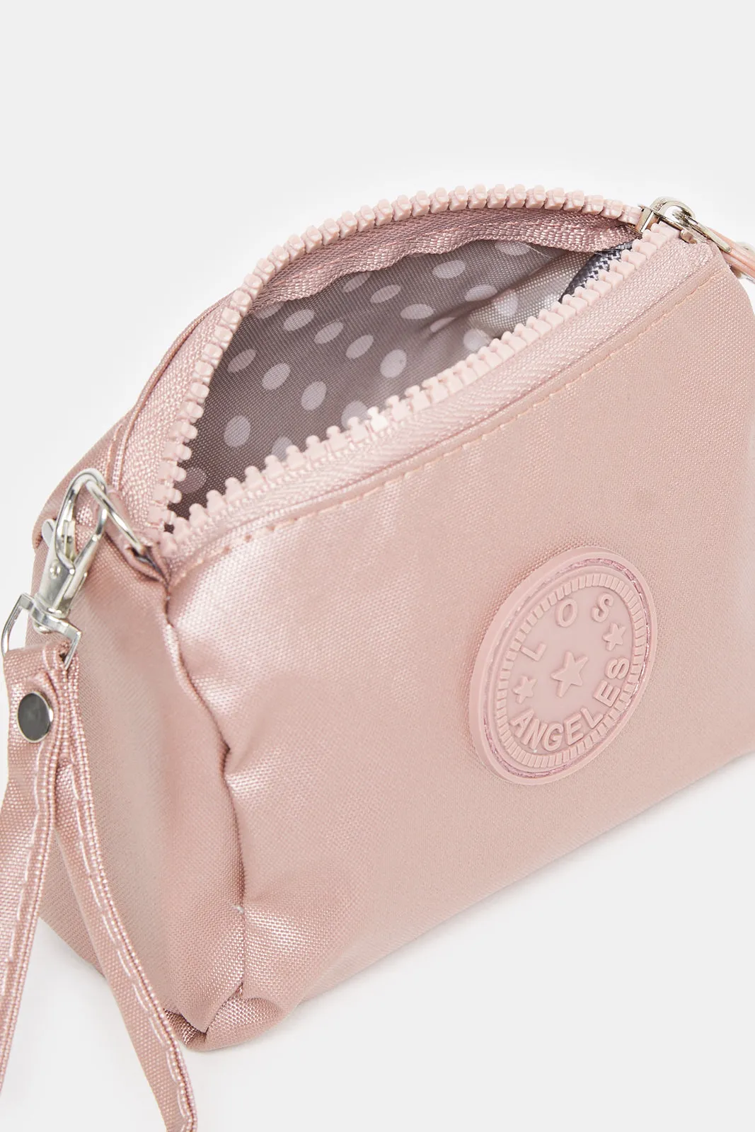 Women Pink Embossed Travel Pouch sold by Redtag product image thumbnail 4