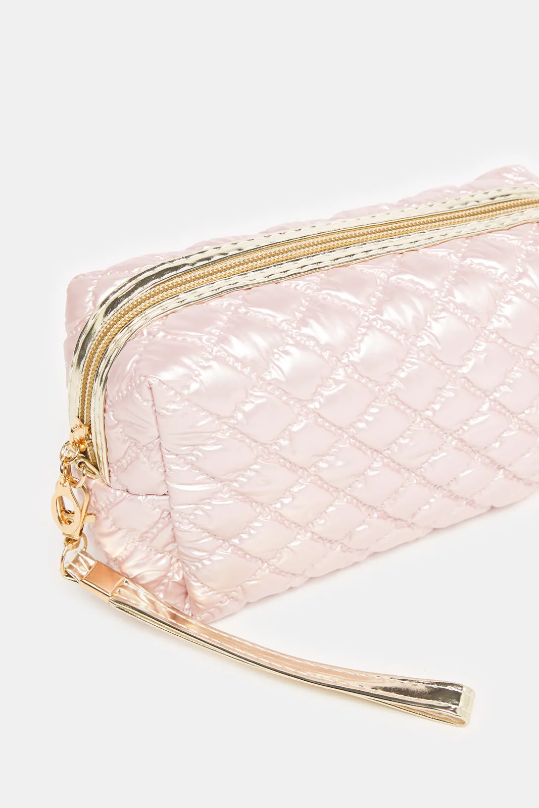 Women Pink Quilted Pouch sold by Redtag product image thumbnail 3